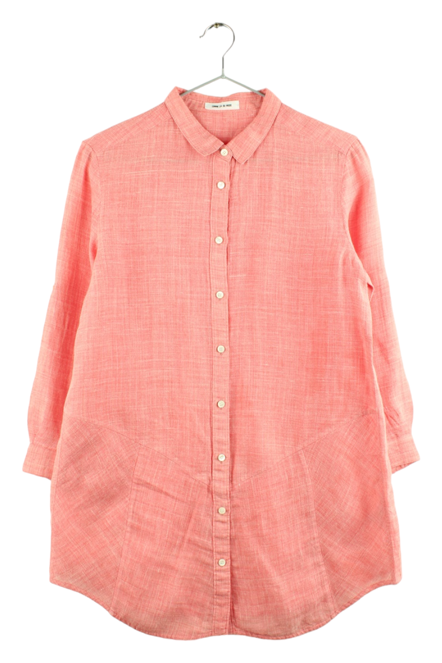 (80%세일)COMME CA DU MODE 린넨100% 핑크 셔츠 원피스 빈트로-37935